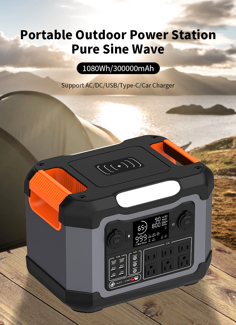 Solar UPS 220V Portable Power Station Multi-Function Energy Storage 1200W Portable Power Station